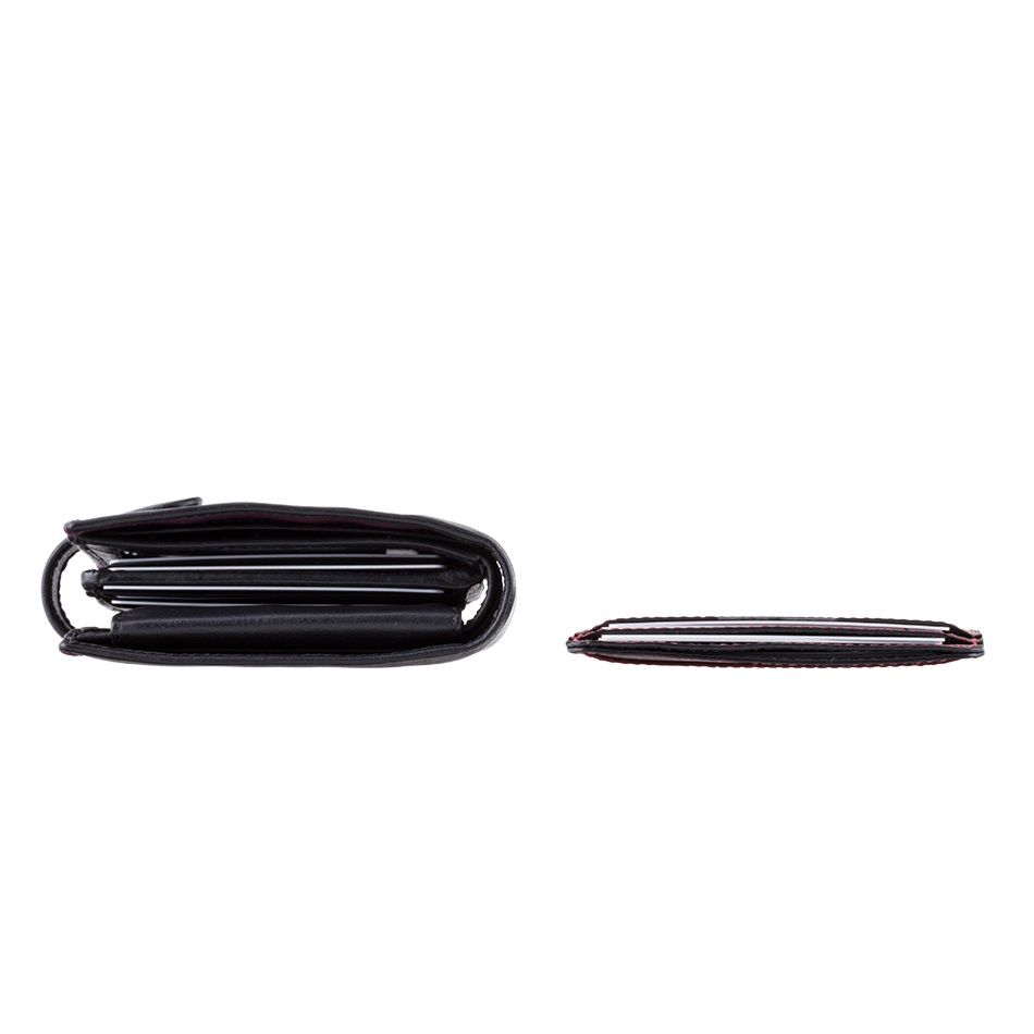 A-SLIM Minimalist Leather Wallet Sunnari - Black